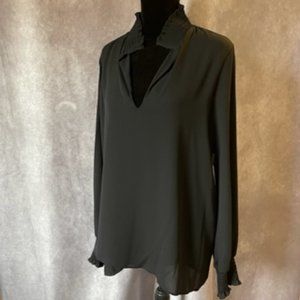 Karen Kane Black Long Sleeve Blouse Size M